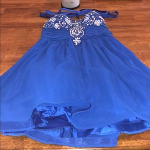 Blue sequence dress